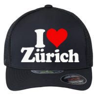 I Love Heart Zurich Switzerland Flexfit Unipanel Trucker Cap