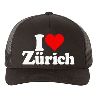 I Love Heart Zurich Switzerland Yupoong Adult 5-Panel Trucker Hat