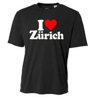 I Love Heart Zurich Switzerland Cooling Performance Crew T-Shirt