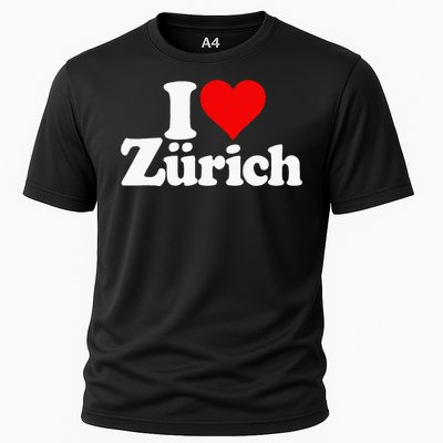 I Love Heart Zurich Switzerland Cooling Performance Crew T-Shirt