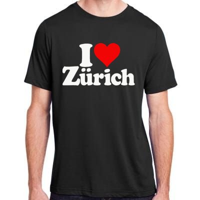 I Love Heart Zurich Switzerland Adult ChromaSoft Performance T-Shirt