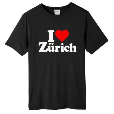 I Love Heart Zurich Switzerland Tall Fusion ChromaSoft Performance T-Shirt