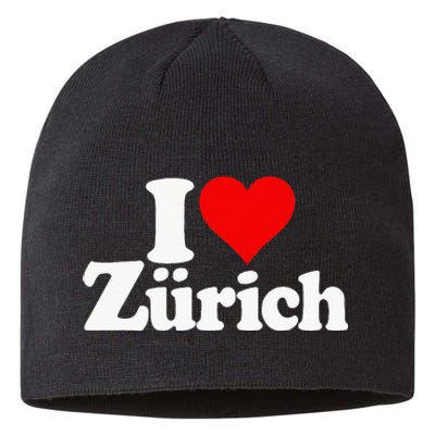 I Love Heart Zurich Switzerland Sustainable Beanie