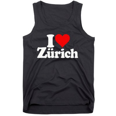 I Love Heart Zurich Switzerland Tank Top