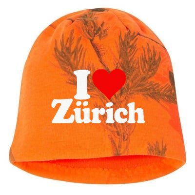 I Love Heart Zurich Switzerland Kati - Camo Knit Beanie