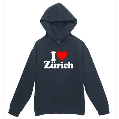 I Love Heart Zurich Switzerland Urban Pullover Hoodie