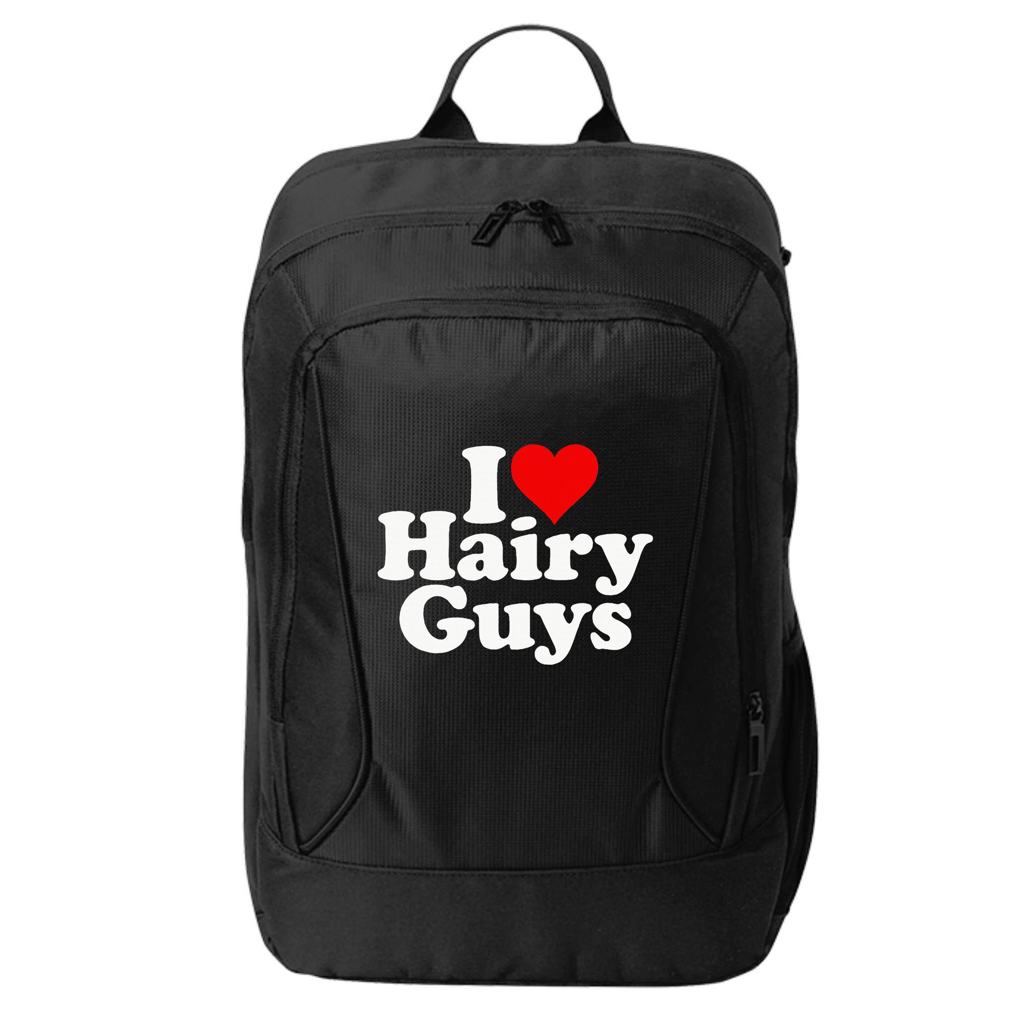 I Love Heart Hairy Guys Man Furry City Backpack