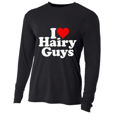 I Love Heart Hairy Guys Man Furry Cooling Performance Long Sleeve Crew