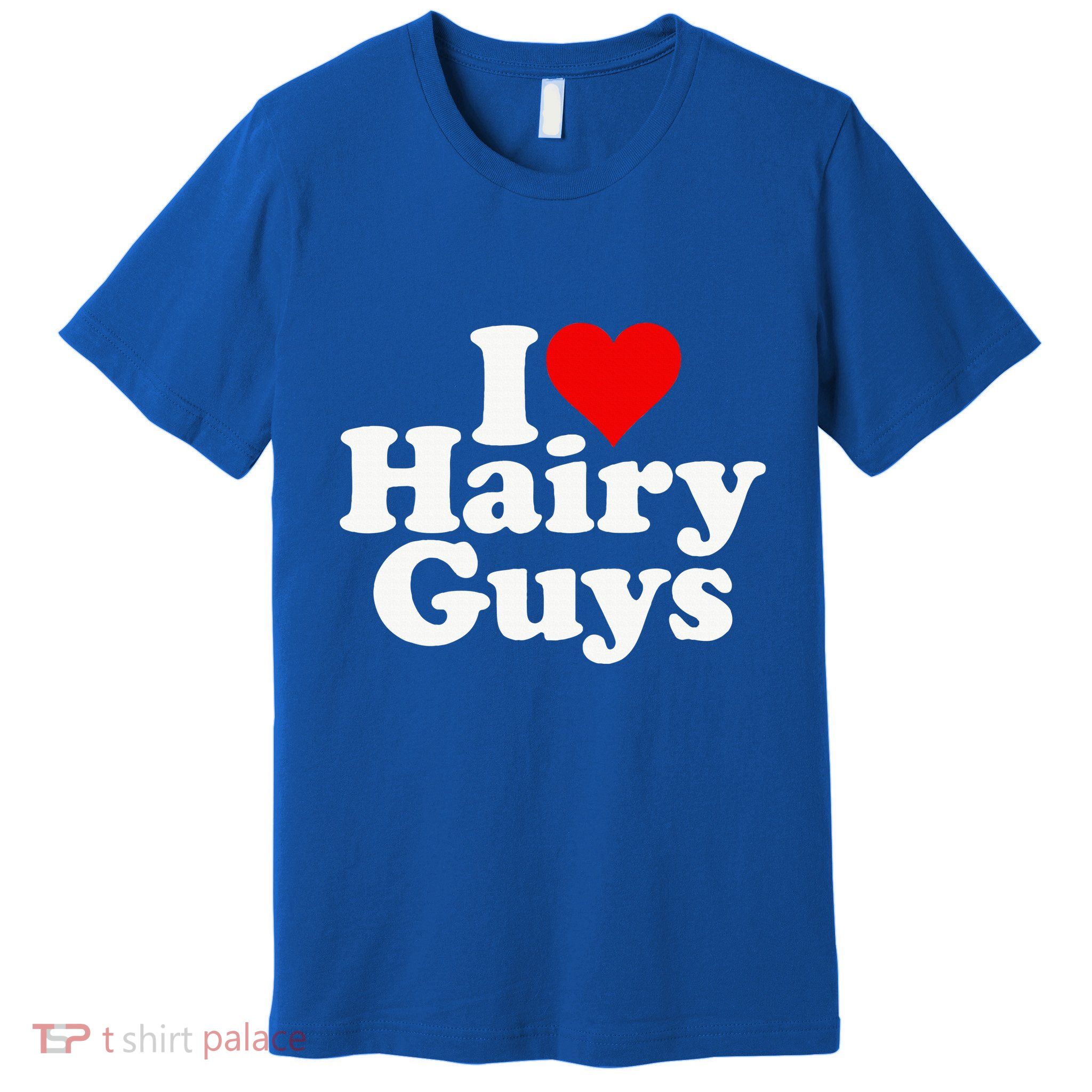 I Love Heart Hairy Guys Man Furry Premium T-Shirt