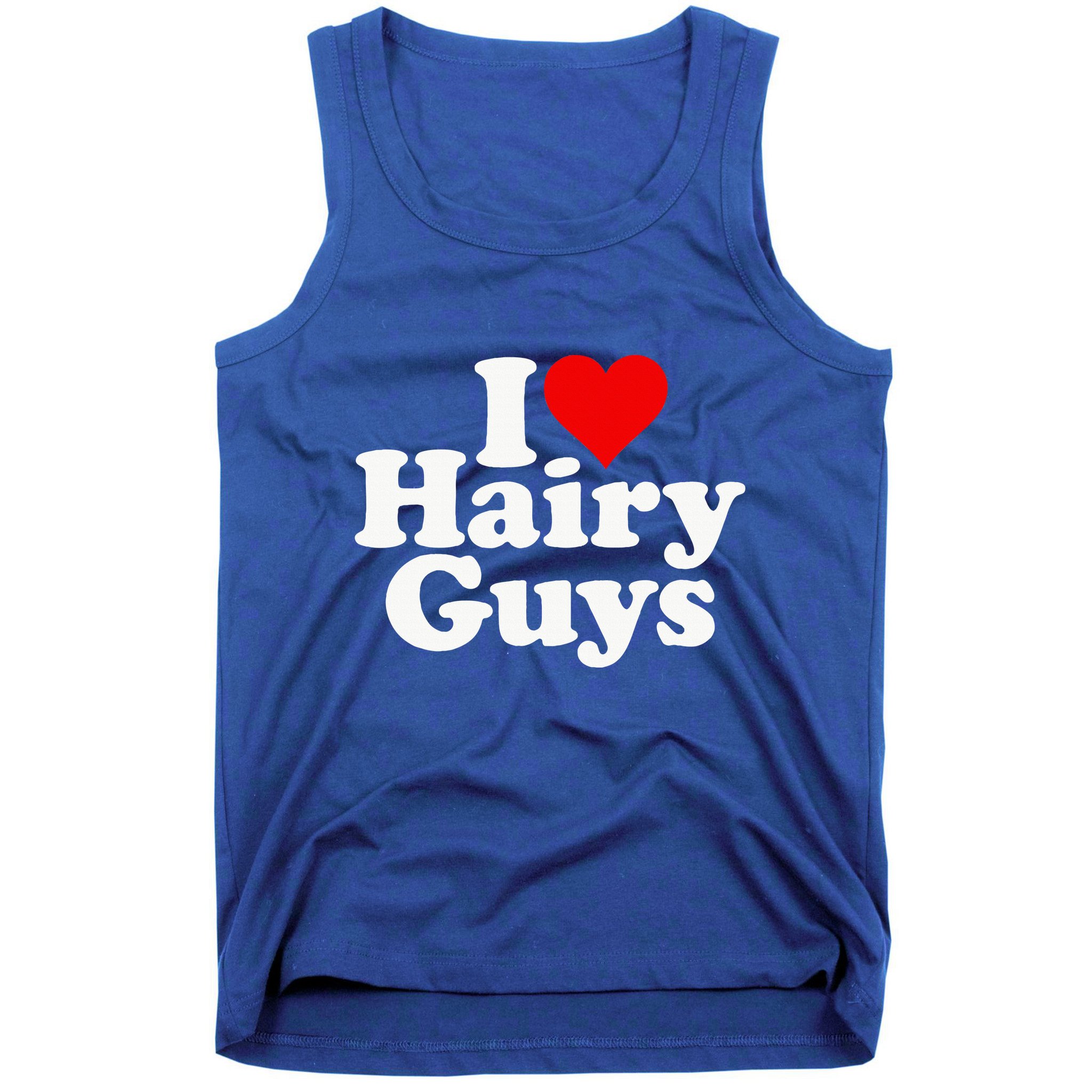 I Love Heart Hairy Guys Man Furry Tank Top