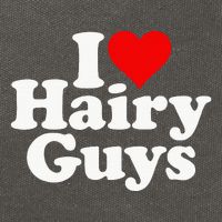 I Love Heart Hairy Guys Man Furry Cotton Canvas Backpack