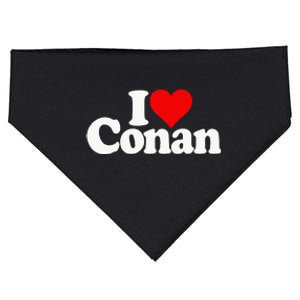 I Love Heart Conan Name USA-Made Doggie Bandana