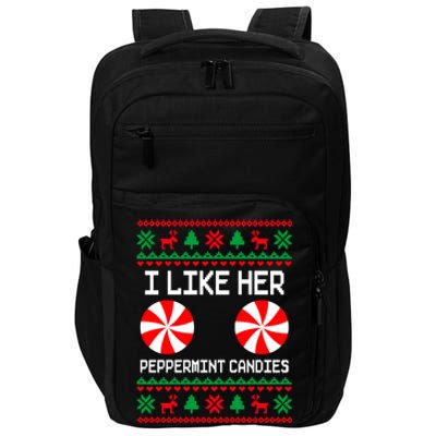 I Like Her Peppermint Candies Funny Couple Ugly Xmas Cute Gift Impact Tech Backpack