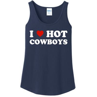 I Love Hot Cowboys Ladies Essential Tank