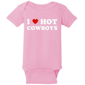 I Love Hot Cowboys Baby Bodysuit