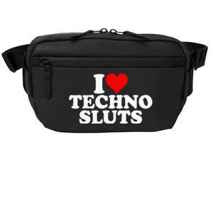 I Love Heart Techno Sluts Edm Music Crossbody Pack