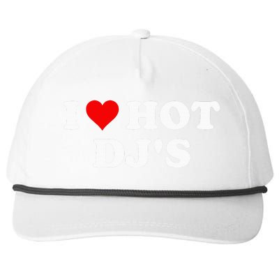 I Love Hot Djs Snapback Five-Panel Rope Hat