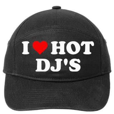 I Love Hot Djs 7-Panel Snapback Hat