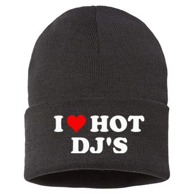 I Love Hot Djs Sustainable Knit Beanie