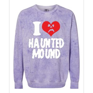 I Love Haunted Mound Cute Gift Colorblast Crewneck Sweatshirt