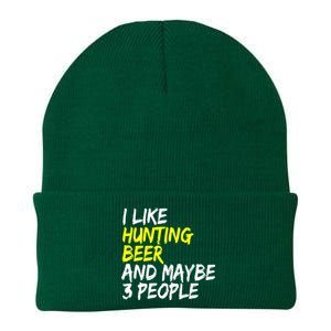 I Like Hunting And Beer Beer Ers Hunting Retirees Hunters Gift Knit Cap Winter Beanie