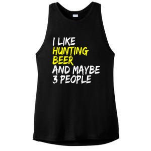 I Like Hunting And Beer Beer Ers Hunting Retirees Hunters Gift Ladies PosiCharge Tri-Blend Wicking Tank