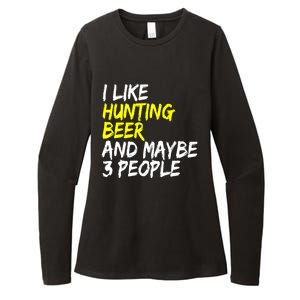 I Like Hunting And Beer Beer Ers Hunting Retirees Hunters Gift Womens CVC Long Sleeve Shirt