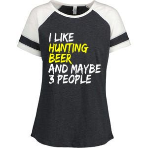 I Like Hunting And Beer Beer Ers Hunting Retirees Hunters Gift Enza Ladies Jersey Colorblock Tee