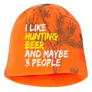 I Like Hunting And Beer Beer Ers Hunting Retirees Hunters Gift Kati - Camo Knit Beanie