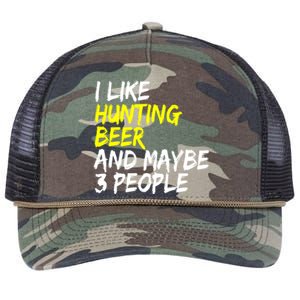 I Like Hunting And Beer Beer Ers Hunting Retirees Hunters Gift Retro Rope Trucker Hat Cap