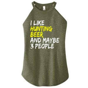 I Like Hunting And Beer Beer Ers Hunting Retirees Hunters Gift Women's Perfect Tri Rocker Tank