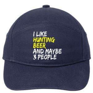 I Like Hunting And Beer Beer Ers Hunting Retirees Hunters Gift 7-Panel Snapback Hat