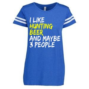 I Like Hunting And Beer Beer Ers Hunting Retirees Hunters Gift Enza Ladies Jersey Football T-Shirt