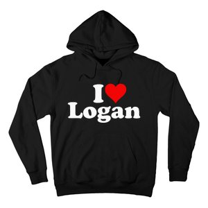 I Love Heart Logan Hoodie