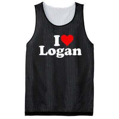 I Love Heart Logan Mesh Reversible Basketball Jersey Tank