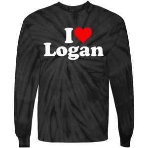 I Love Heart Logan Tie-Dye Long Sleeve Shirt