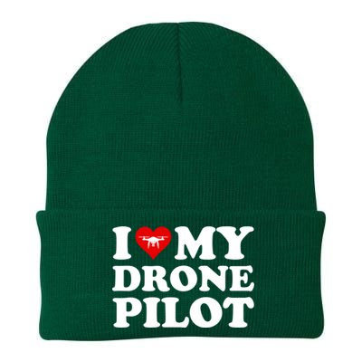 I Love (Heart) My Drone Pilot Cute Valentines Day Funny Gift Knit Cap Winter Beanie