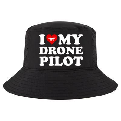 I Love (Heart) My Drone Pilot Cute Valentines Day Funny Gift Cool Comfort Performance Bucket Hat