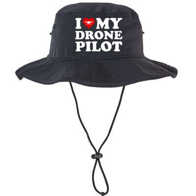 I Love (Heart) My Drone Pilot Cute Valentines Day Funny Gift Legacy Cool Fit Booney Bucket Hat