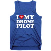 I Love (Heart) My Drone Pilot Cute Valentines Day Funny Gift Tank Top