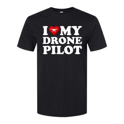 I Love (Heart) My Drone Pilot Cute Valentines Day Funny Gift Softstyle CVC T-Shirt