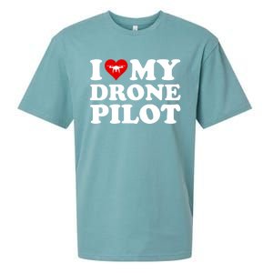 I Love (Heart) My Drone Pilot Cute Valentines Day Funny Gift Sueded Cloud Jersey T-Shirt