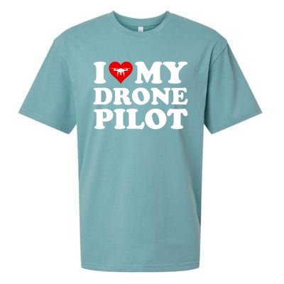 I Love (Heart) My Drone Pilot Cute Valentines Day Funny Gift Sueded Cloud Jersey T-Shirt