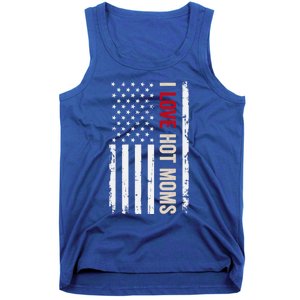 I Love Hot Moms American Usa Flag Gift Tank Top