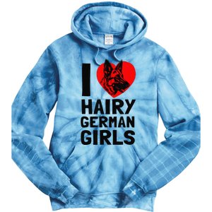 I Love Hairy German German Shepherd edition  Tie Dye Hoodie