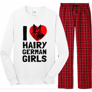 I Love Hairy German German Shepherd edition  Long Sleeve Pajama Set