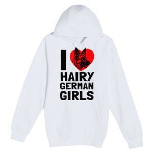 I Love Hairy German German Shepherd edition  Premium Pullover Hoodie