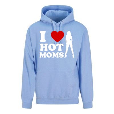 I Love Hot Moms Funny Unisex Surf Hoodie