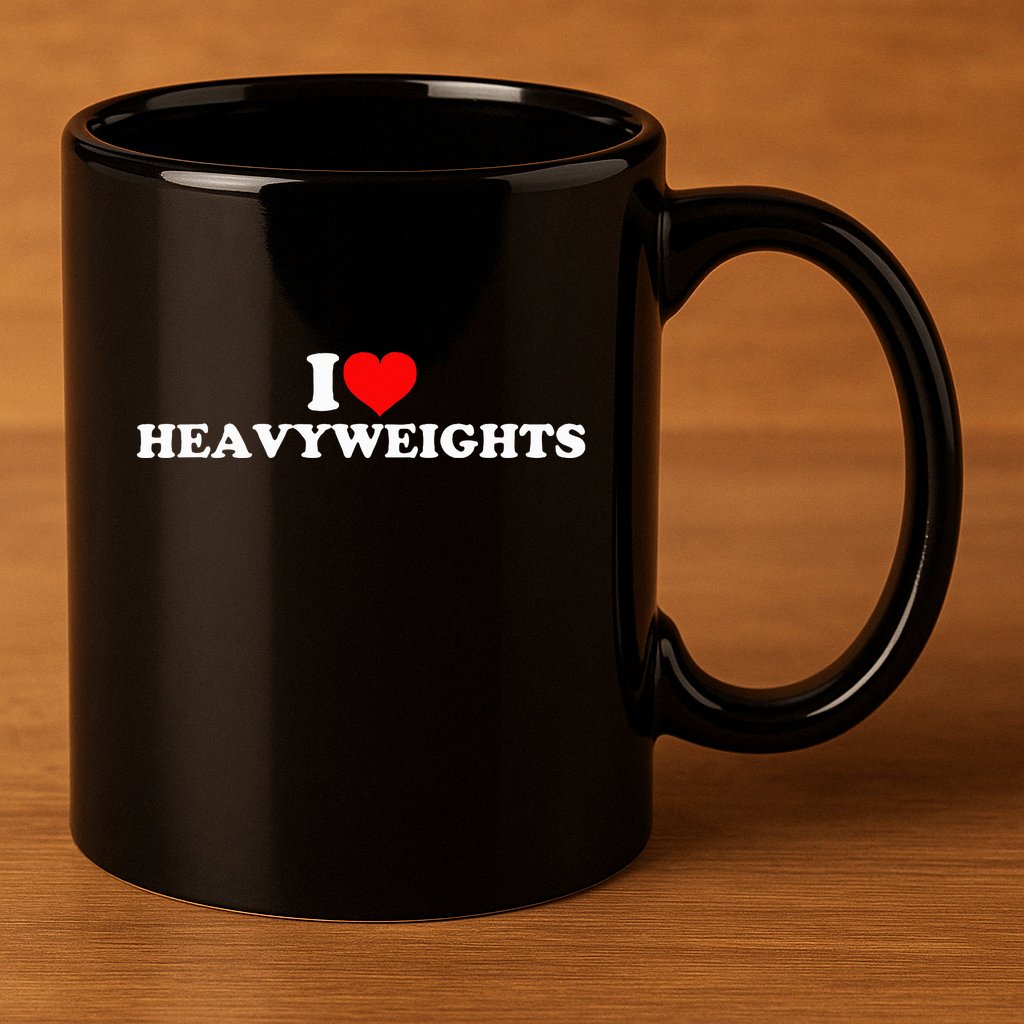 I Love Heavyweights 11oz C Handle Ceramic Mug