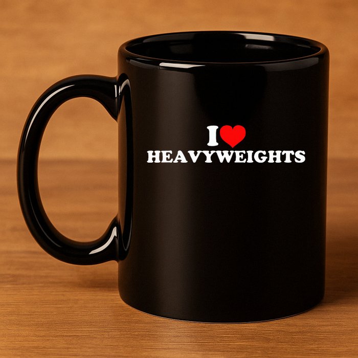 I Love Heavyweights 11oz C Handle Ceramic Mug